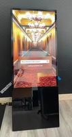 Totem de 32 pouces d'affichage à cristaux liquides d'intérieur portatif d'affichage numérique debout de plancher