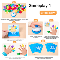 Juego de Batalla de Sombreritos para Dedos, Juego de Mesa Multijugador para Niños, Juguete Educativo de Entrenamiento Cerebral para Niños Pequeños
