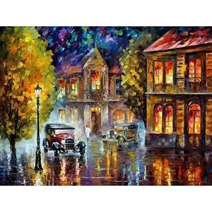 Oil Painting DIY Beautiful City View Paint by Number for Adult and Kids