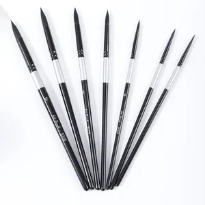 Juego <span class=keywords><strong>de</strong></span> 7 Pinceles <span class=keywords><strong>de</strong></span> Cisne Negro Premium para <span class=keywords><strong>Dibujo</strong></span>, Técnicas <span class=keywords><strong>de</strong></span> Acuarela y Bellas Artes - Pinceles <span class=keywords><strong>de</strong></span> Nailon Artísticos Profesionales - Product Image 6