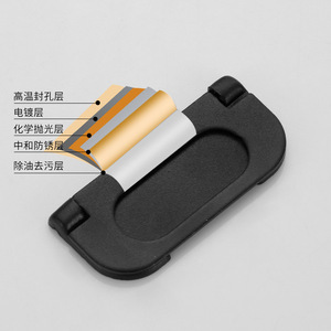 Drawer Handle Oval Iron Minimalist Design Easy Installation Surface Decoration General Use - Product Image 2