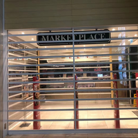 Porte commerciale transparente en polycarbonate à persiennes, à vue illimitée, haute résistance aux chocs, en PC transparent, pour usine