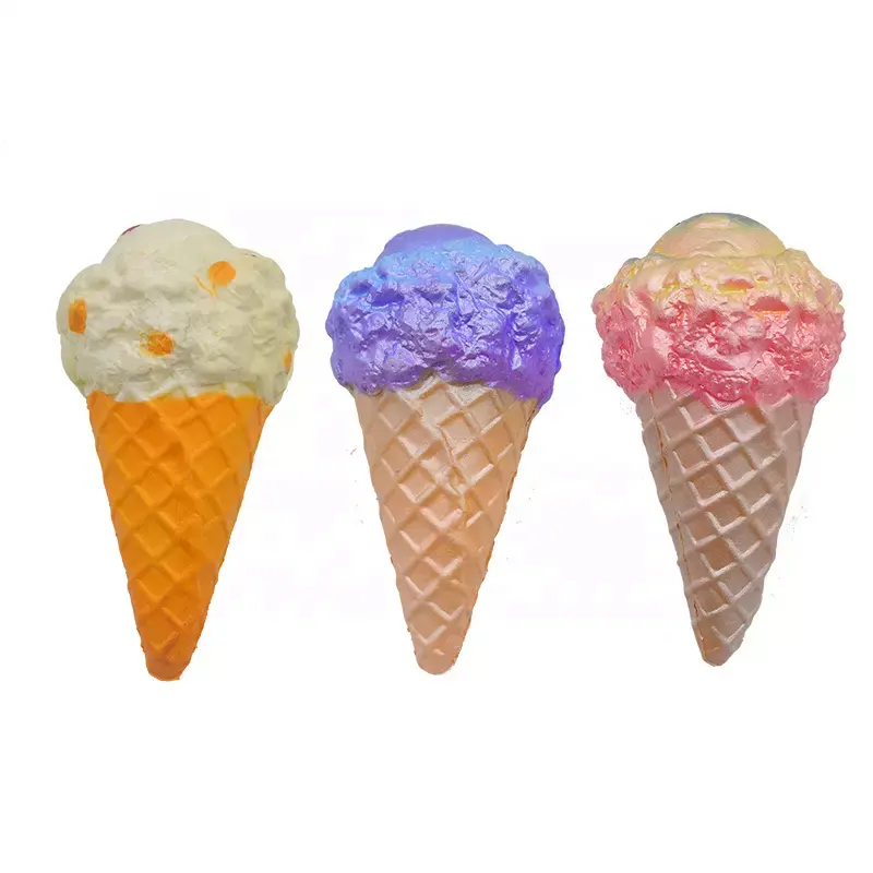 2022 Summer Colorful Ice Cream Toy PU Foam Jumbo Galaxy Slow Rising Ice Cream release stress toy