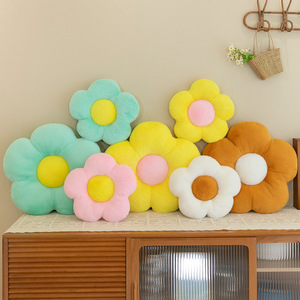 Coussin de siège à motif floral tournesol en peluche, rembourrage en coton PP, personnalisable pour bureau et voiture - Vente en gros - Product Image 4