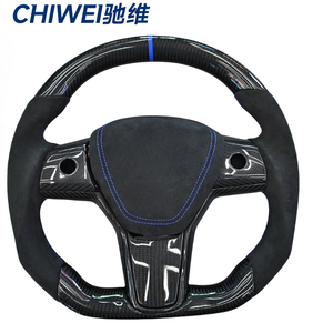 Volant en fibre de carbone pour <span class=keywords><strong>Tesla</strong></span> <span class=keywords><strong>Model</strong></span> 3/Y/<span class=keywords><strong>Model</strong></span> S/<span class=keywords><strong>X</strong></span> avec fonction de chauffage et logo personnalisé - Product Image 1