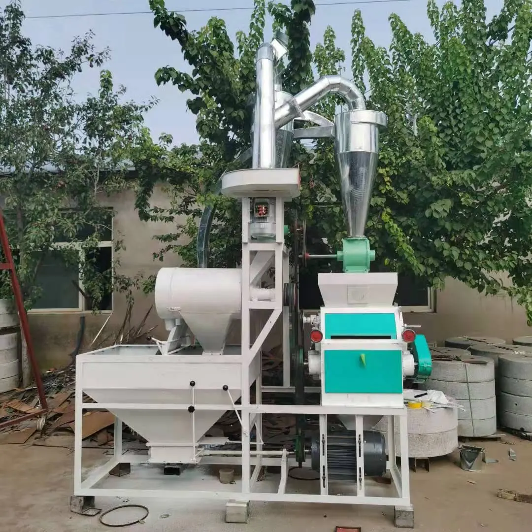 Automatic small 300-500kg/h wheat maize mill flour roller milling machine ,corn rice cassava flour grinding plant