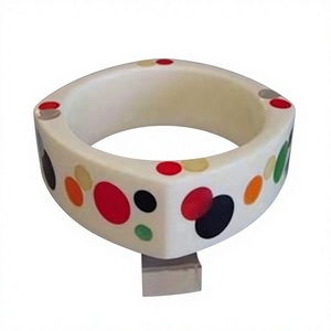 Vintage Women's Best Quality Crystal Resin <b>Bracelet</b> Set with <b>Love</b> Style Accessories New Fashion Dot Design Bangle with Woman - Product Image 6