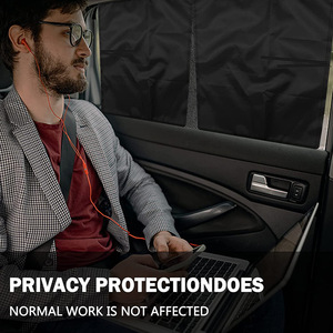 Car Side <b>Window</b> Shades Double-opening Black Magnetic Sunshade For Child Safety With Mesh <b>Panel</b> Heat Insulation Protection - Product Image 3