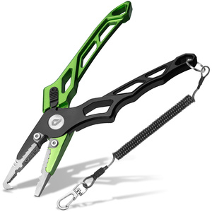 Pince <span class=keywords><strong>de</strong></span> pêche en alliage d'aluminium <span class=keywords><strong>de</strong></span> 18,5 cm à mâchoires courbées, résistante à la rouille et à la corrosion, avec bec courbé pour la pêche en <span class=keywords><strong>eau</strong></span> salée - Product Image 1