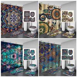 <span class=keywords><strong>Rideaux</strong></span> de <span class=keywords><strong>douche</strong></span> indiens grande taille 180x200 <span class=keywords><strong>180x180</strong></span> Paisley Bathroom Mandala Print Waterproof - Product Image 1