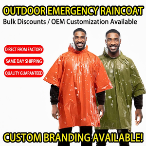 JIYA Vente en gros de ponchos de pluie jetables portables pour hommes et femmes, poncho de pluie d'urgence, veste de pluie pour pêcheurs - Product Image 2