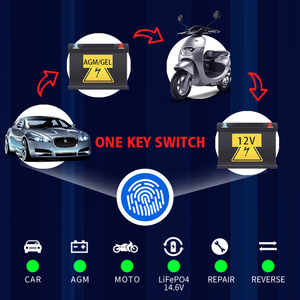 Sạc ắc quy thông minh 12V 10A, hỗ trợ sửa chữa xung cho ắc quy axit chì 12V và ắc quy LiFePO4 14.6V, đạt chứng nhận CE ROHS, loại điện tử - Product Image 2