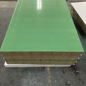 Panneaux métalliques isolés 50/70/75/<span class=keywords><strong>80</strong></span>/100/150mm Panneaux muraux en <span class=keywords><strong>laine</strong></span> <span class=keywords><strong>de</strong></span> <span class=keywords><strong>roche</strong></span> avec <span class=keywords><strong>panneau</strong></span> <span class=keywords><strong>de</strong></span> toit ignifuge pour la construction - Product Image 6