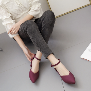 Sandalias de gelatina antideslizantes con hebilla de una palabra para mujer, zapatos de tacón grueso con punta antideslizante, <span class=keywords><strong>2002</strong></span> - Product Image 3