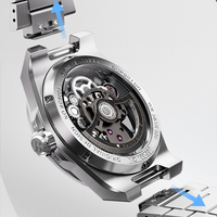 Montre automatique pour homme Bonest Gatti Cross Border Best Seller, minimaliste, squelette ouvert, chronographe, lumineuse, étanche, BG7004
