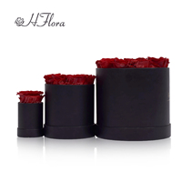 Coffret Cadeau Rose Éternelle Nouvelle Collection Fait Main pour la Saint-Valentin – Cylindre de Fleurs Préservées – Idéal Noël et Thanksgiving
