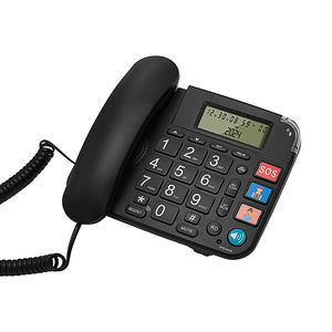 Telepon darat multifungsi berkabel untuk kantor, rumah, Hotel, kualitas tinggi dengan tombol besar penyetel foto dan lampu latar Amplifier - Product Image 4