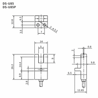 Sensor Infrarrojo Fotoeléctrico Tipo Ranura en Forma de U DASS DS-U85 5-24V DC de Alta Frecuencia de Respuesta, Venta al Por Mayor