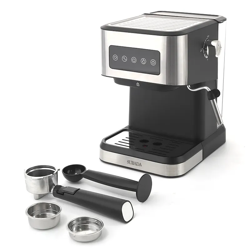 Machine à cappuccino expresso 20 bars réservoir d'eau détachable surchauffe par surpression protéger la buse de moussage écran tactile 1.5L