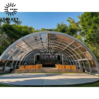 Tenda Atap Lengkung Transparan PVC Baru 2024 dengan Struktur Aluminium 15m*20m untuk Acara, Pameran Dagang, dan Pameran (Semua Musim)