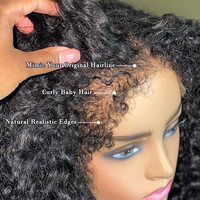 Nouvelles Perruques Courtes Bob à Cheveux Naturels Frisés, Cheveux Humains Bruts Birmans Bouclés, Sans Colle, Ligne de Cheveux Naturelle, Perruque Frontale en Dentelle HD, Fournisseur
