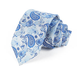 Cravate classique pour homme en jacquard brodé, motif géométrique de fleur de noix de cajou, 8 cm, design haut de gamme, cravates d'usine, ensemble de cravates en gros - Product Image 2