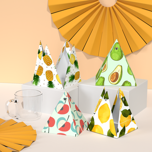 Cajas de Papel con Diseño de Piña en Forma de Pirámide, Estilo Moderno y a la Moda - Product Image 3