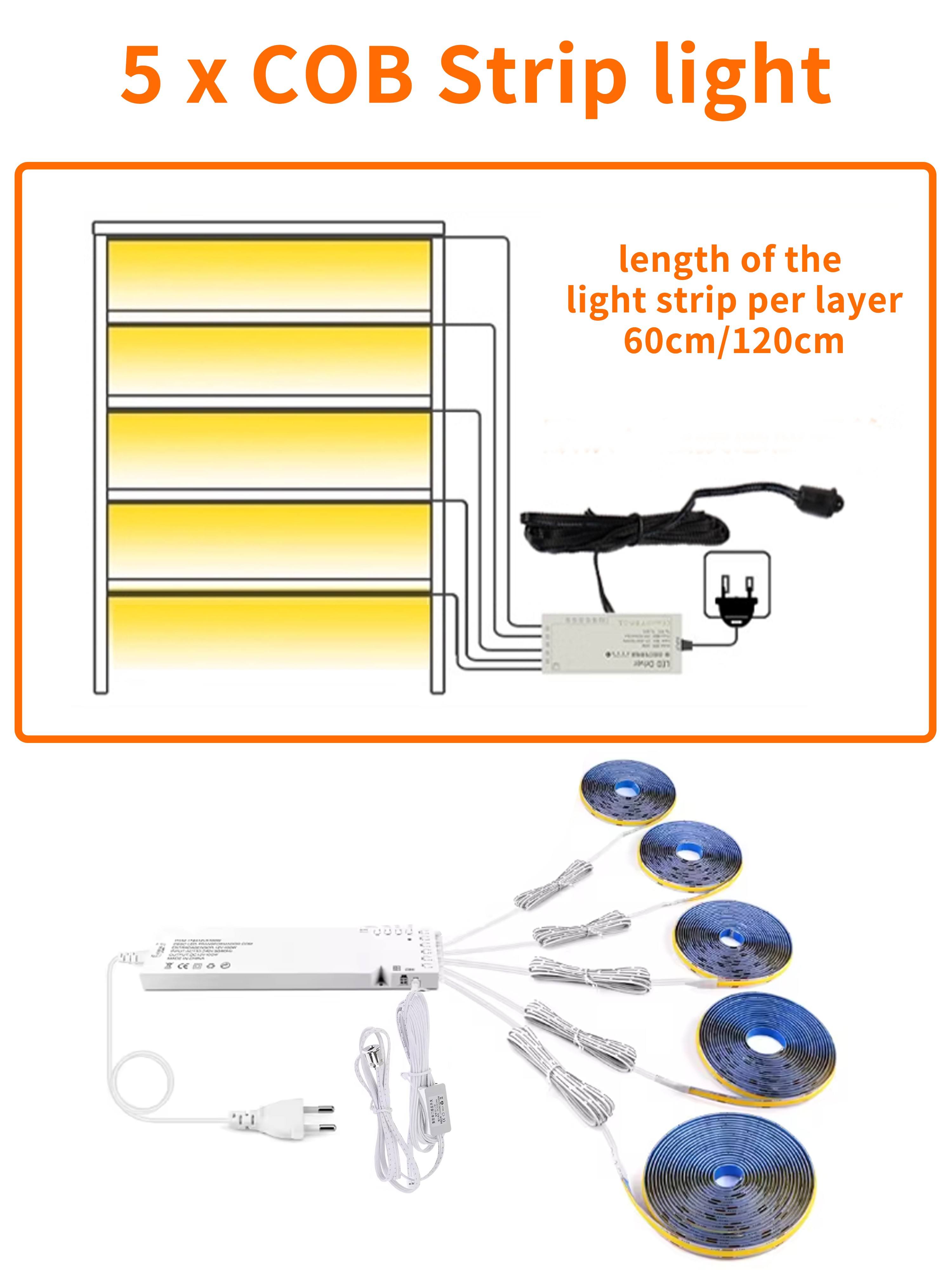 5 X bande lumineuse COB