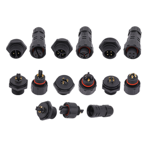 LED <span class=keywords><strong>Trafficlight</strong></span> progetto 2pin pannello di potenza Mount maschio spina M16 10A maschio connettore femmina in plastica tipo saldatore IP68 - Product Image 2