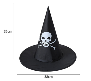 Sombrero <span class=keywords><strong>de</strong></span> Mago Negro Puntiagudo <span class=keywords><strong>de</strong></span> Ala Ancha para Halloween, Disfraz <span class=keywords><strong>de</strong></span> Cosplay, Sombrero para Disfraz <span class=keywords><strong>de</strong></span> Esqueleto con Estampado <span class=keywords><strong>de</strong></span> Telaraña, Accesorio <span class=keywords><strong>de</strong></span> Maquillaje - Product Image 2