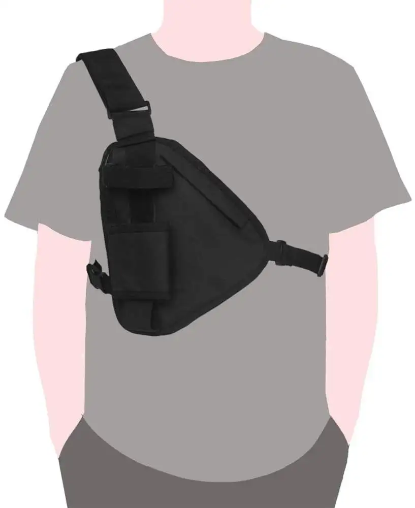 Регулируемая сумка через плечо спереди пакет Радио Harness грудь Риг мешок для пожарных