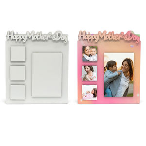 Sublimation Printable Blank Happy Mother's Day Plaque MDF Photo <b>Frame</b> with Stand for Mother's Day <b>Wooden</b> <b>Frame</b> - Product Image 3