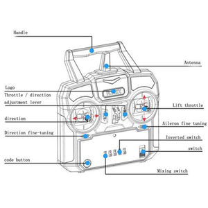Flysky FS-i4X Máy Phát <span class=keywords><strong>RC</strong></span> 4CH 2.4G Với Đầu Thu FS-A6 - Product Image 6