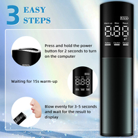 Appareil portable de détection d'alcool par soufflage d'air. Capteur semi-conducteur miniature rechargeable. Convient pour la détection de l'ivresse.