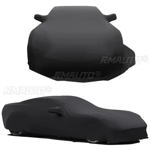 ผ้าคลุมรถซาตินสำหรับใช้ภายในอาคาร สำหรับ Chevrolet Corvette C6 C7 Stingray ป้องกันฝุ่น รังสียูวี รอยขีดข่วน ยืดหยุ่นได้ สีดำ เทา แดง - Product Image 6