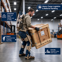 Exosquelette de mobilité robuste et ergonomique : Solution de soulagement de la pression sur les jambes pour les missions tactiques et la randonnée (Exosquelette robotique)