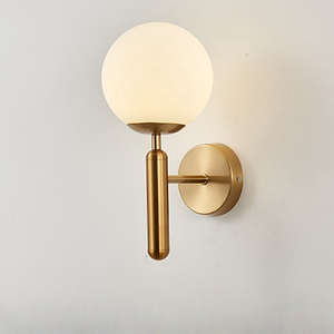 Applique di Lusso dal Design Moderno Colore Bronzo con Paralumi a Sfera in Vetro Bianco Opale per Bagno <span class=keywords><strong>e</strong></span> Camera da Letto - Product Image 4