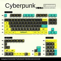 Capuchons de touches de clavier mécanique en PBT à sublimation, gravés sur le côté, à transmission lumineuse, 129 touches, originaux, vente chaude