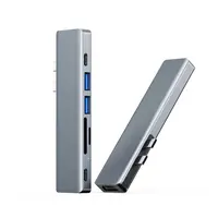 Desain Baru 7 In 1 USB C Hub untuk 4K HDMI Pembaca Kartu USB Dock Hub untuk MacBook Pro Air Tipe C Adaptor