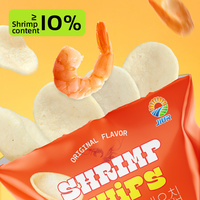 JIUR Chips de Camarón Salados Inflados, Crujientes y Sabrosos, Sin Grasas Trans, Bolsa de Snacks Chinos al por Mayor