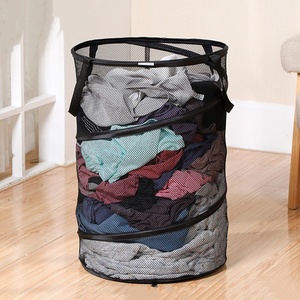 Cesta de Almacenamiento Plegable de Malla de Poliéster, Grande, Resistente y Ligera, Transpirable, para Uso Doméstico y Ropa Sucia - Product Image 2