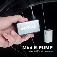 Pompe à vélo CYCLAMI 100 PSI Mini pompe à pneus de vélo portable avec jauge numérique Gonfleur de pneu Pompe à air de vélo Petit compresseur de pneu