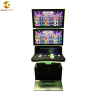 Borne de jeu d'arcade à écran double de 23,8 pouces avec éclairage LED et jeux tactiles