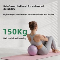Ballon de yoga gonflable souple en PVC écologique 25 cm avec pompe pour exercices du plancher pelvien, roulement abdominal et libération de la pression abdominale