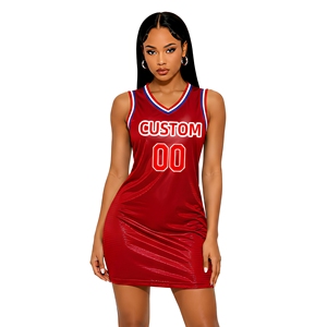 Robe de basket-ball en maille bleue personnalisée pour femmes, sans manches, col rond, coupe régulière, respirante, séchage rapide, vêtements de sport pour toutes les saisons - Product Image 6
