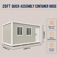 Personnalisation en gros de conteneurs modulaires préfabriqués de 20 pieds pour bureaux, hôtels et résidences