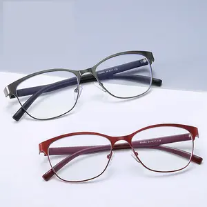 New Fashion Business Daily Use Eyeglasses Metal Optical Frames Blue Light Blocking Reading Glasses