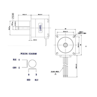 Moteur pas à pas Nema 11, 1,8°, 2 phases, 0,045 N.m, 6,37 oz.in, 2,4 V, 0,6 A, arbre en D, 100 g pour imprimante 3D, CNC, robot médical, automatisation
