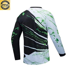 เสื้อผ้าป้องกันแสงแดด พิมพ์โลโก้ได้ แขนยาว ระบายอากาศ แห้งเร็ว UPF 50 โพลีเอสเตอร์ทนทาน สำหรับขี่มอเตอร์ไซค์และแข่งรถ - Product Image 5