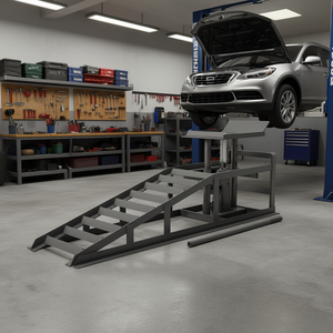 Rampes hydrauliques pour véhicules en acier gris, hauteur réglable, modèle D0100XUCI97 - Product Image 2